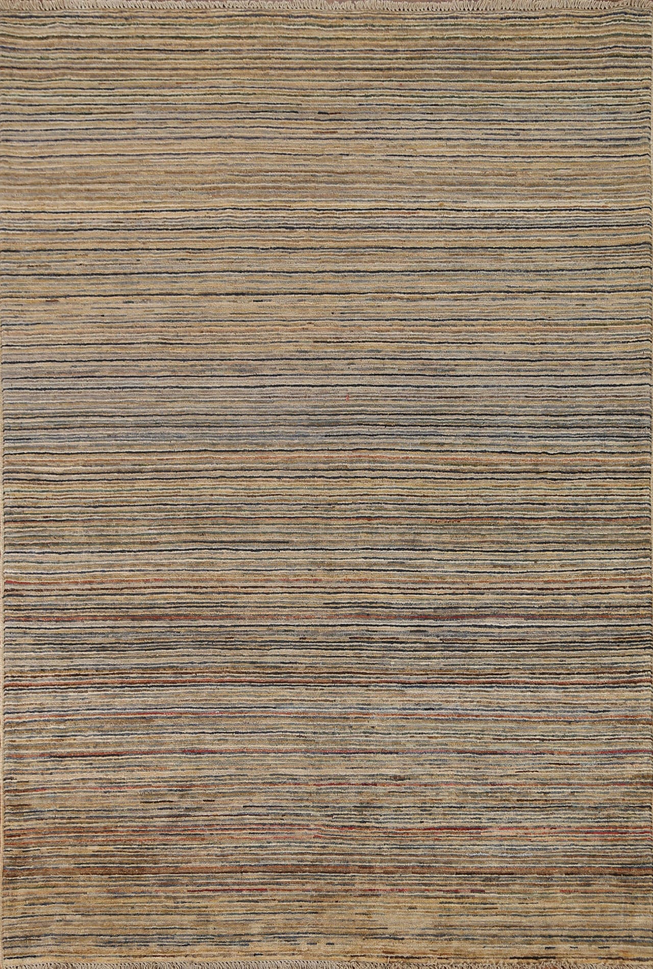 Striped Gabbeh Kashkoli All-Over Area Rug 5x7