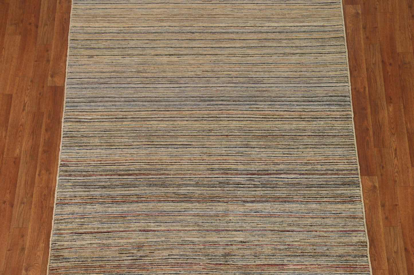 Striped Gabbeh Kashkoli All-Over Area Rug 5x7