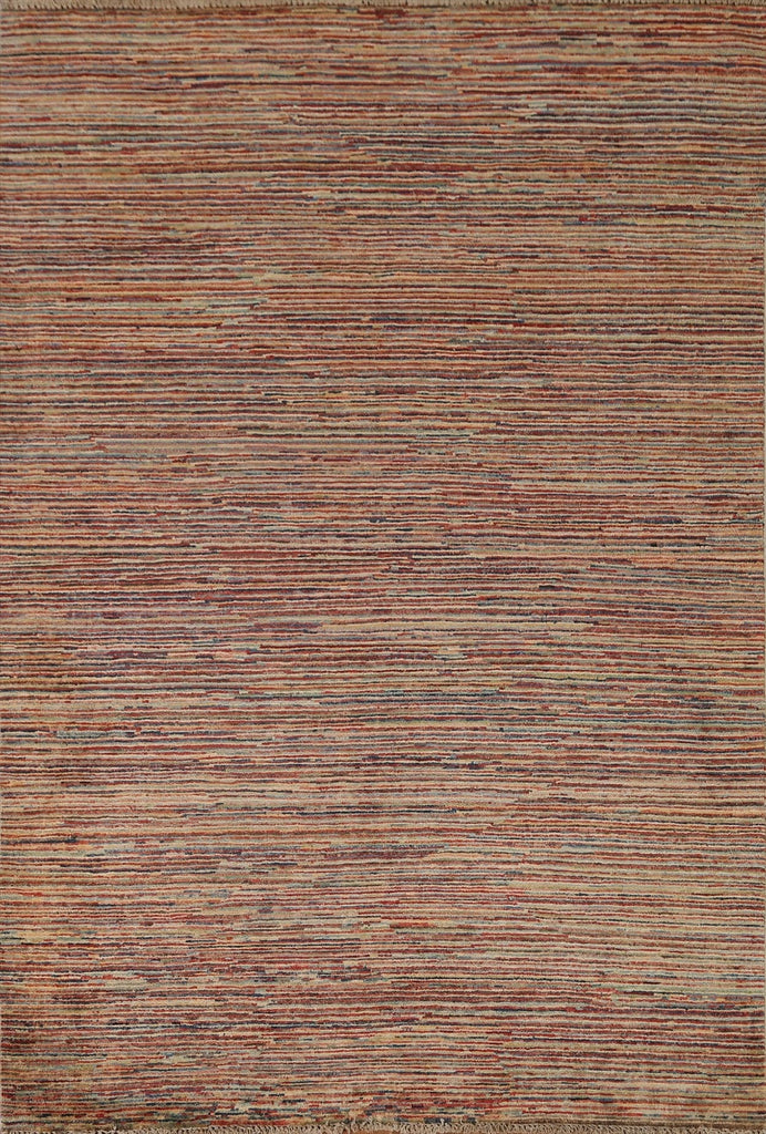 Striped Gabbeh Kashkoli Modern Area Rug 5x7