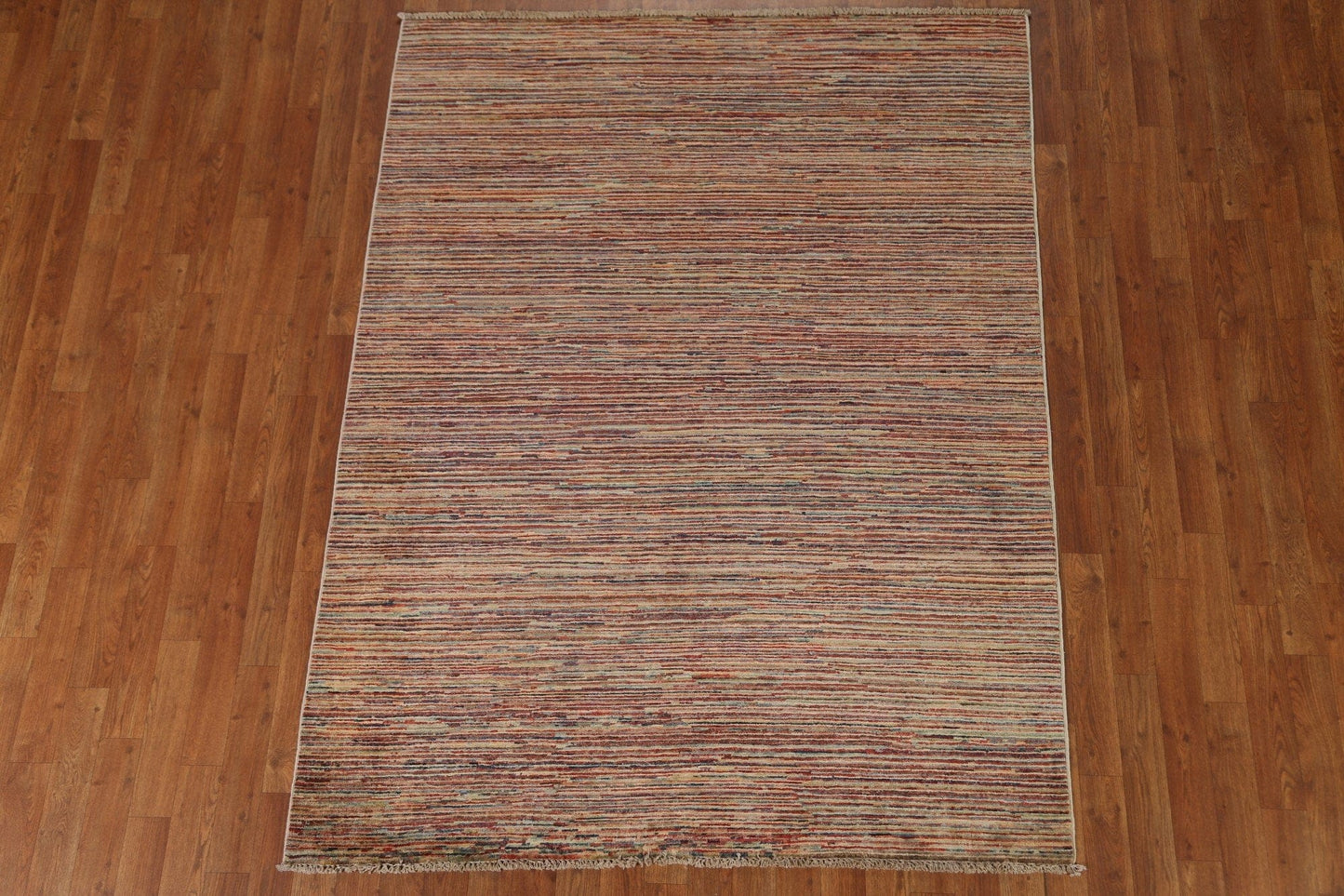 Striped Gabbeh Kashkoli Modern Area Rug 5x7