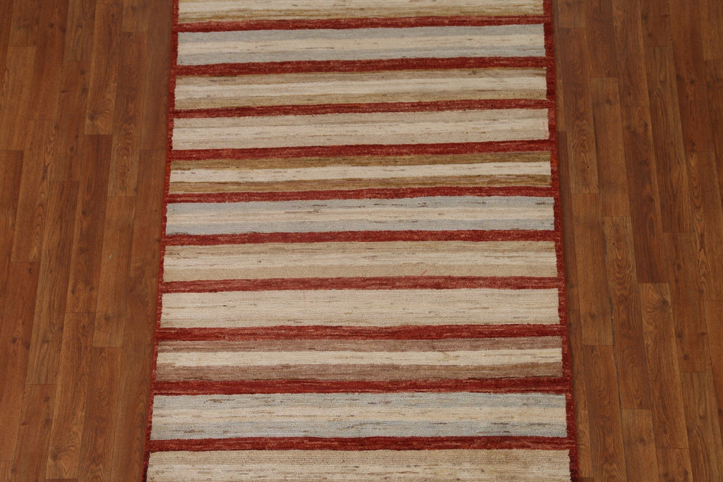 Striped Gabbeh Kashkoli Oriental Area Rug 4x6