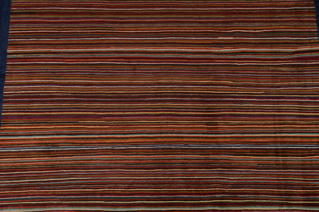 Striped Gabbeh Kashkoli Oriental Area Rug 6x8