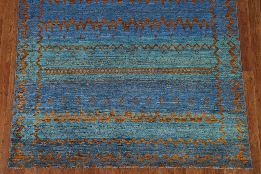 Blue Gabbeh Kashkoli Oriental Area Rug 5x8