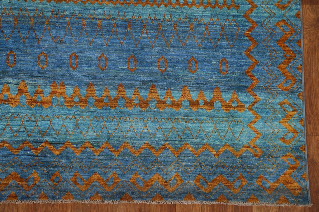 Blue Gabbeh Kashkoli Oriental Area Rug 5x8