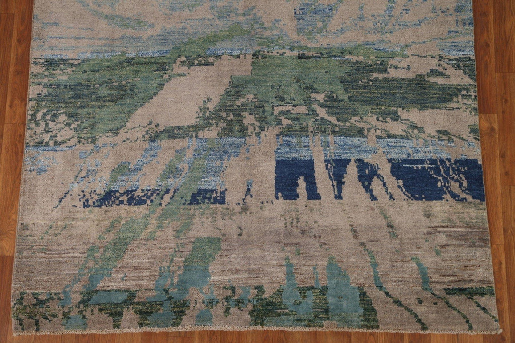 Abstract Gabbeh Kashkoli Wool Area Rug 5x6