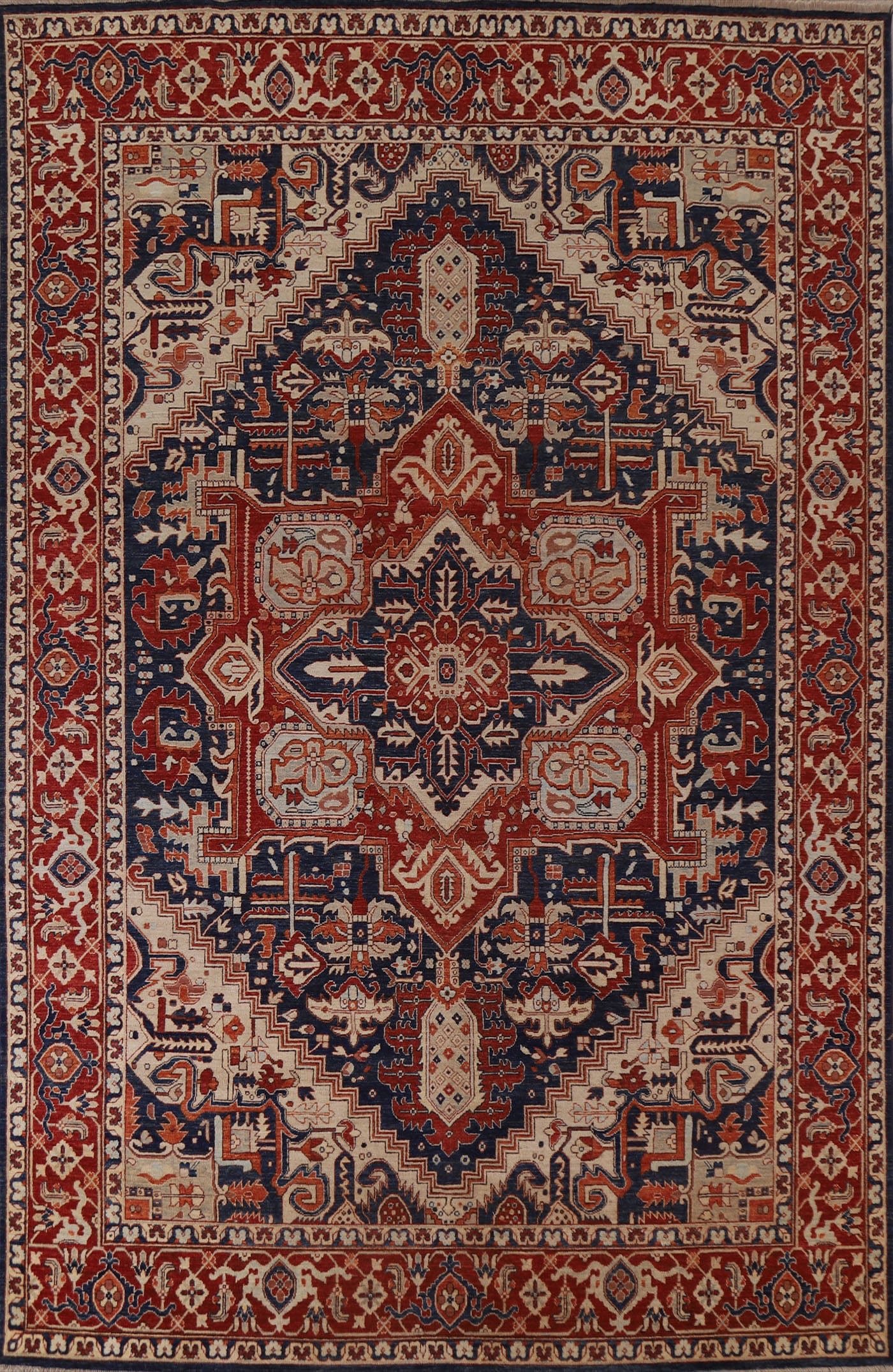 Vegetable Dye Heriz Serapi Oriental Area Rug 9x12