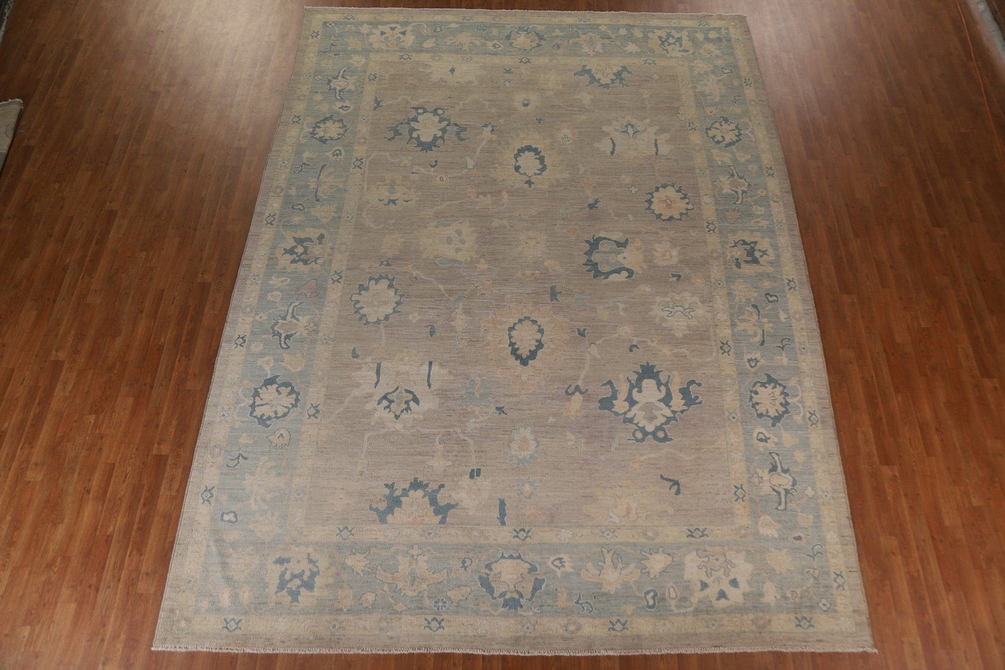 Floral Oushak Vegetable Dye Large Area Rug 10x14