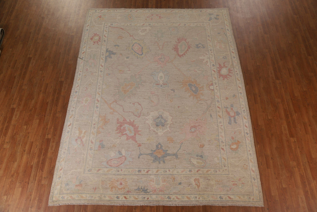 Vegetable Dye Oushak Turkish Area Rug 9x12