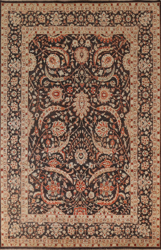 Floral Oushak Vegetable Dye Area Rug 9x12