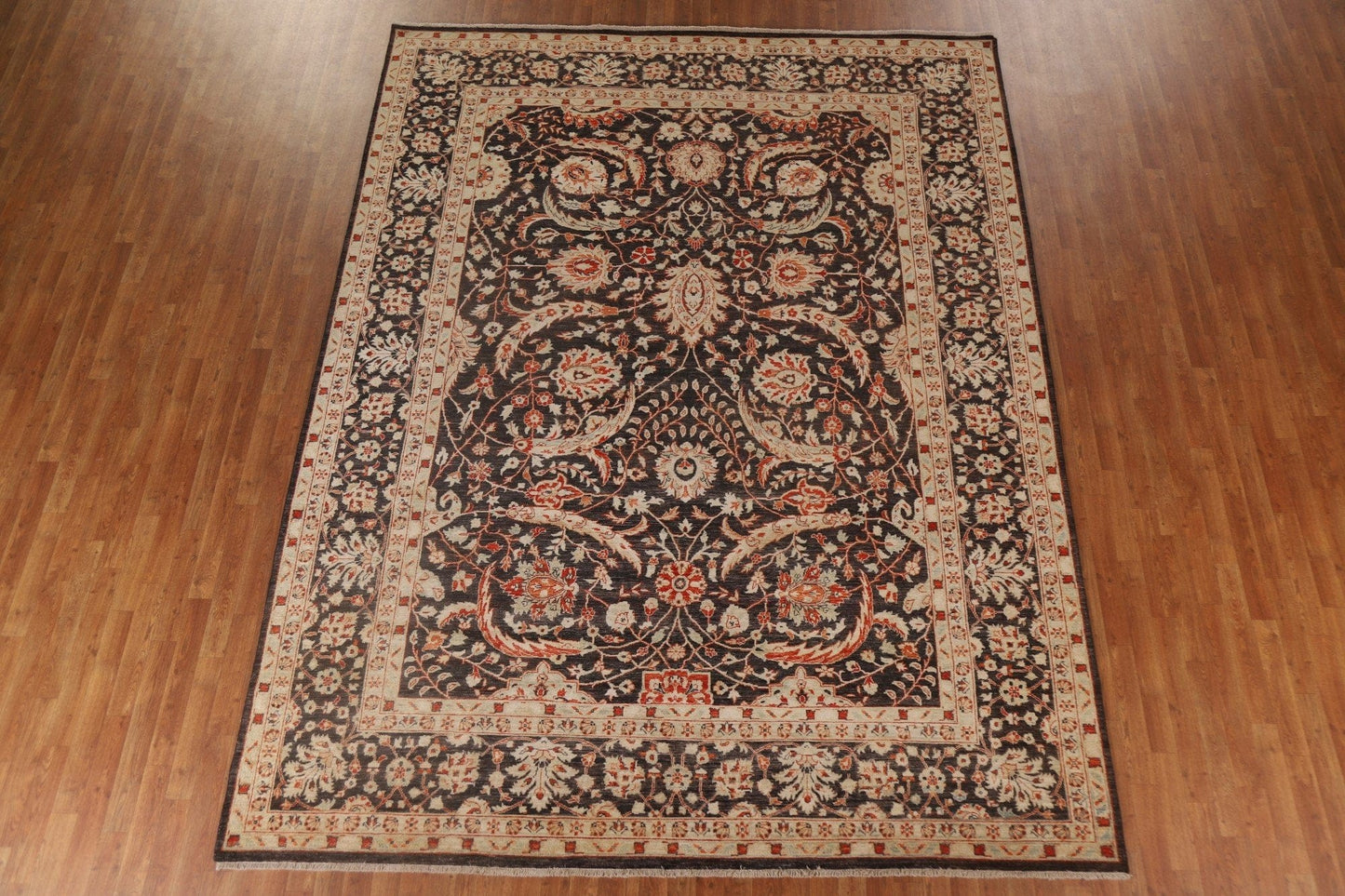 Floral Oushak Vegetable Dye Area Rug 9x12