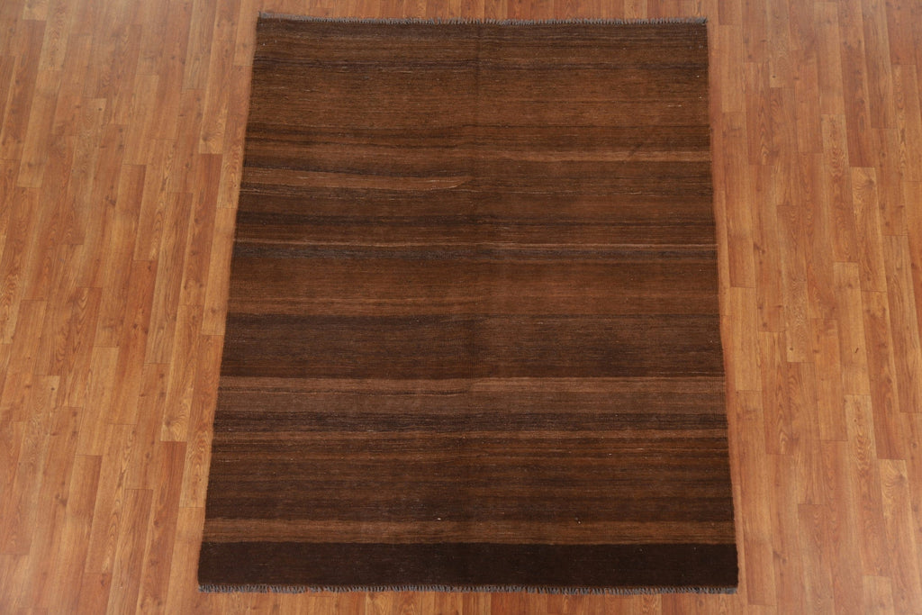 Earth Tone Kilim Modern Area Rug 5x6