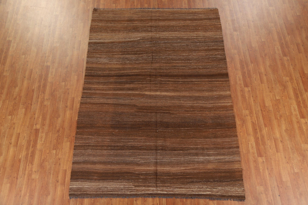 Earth Tone Kilim Modern Area Rug 7x10