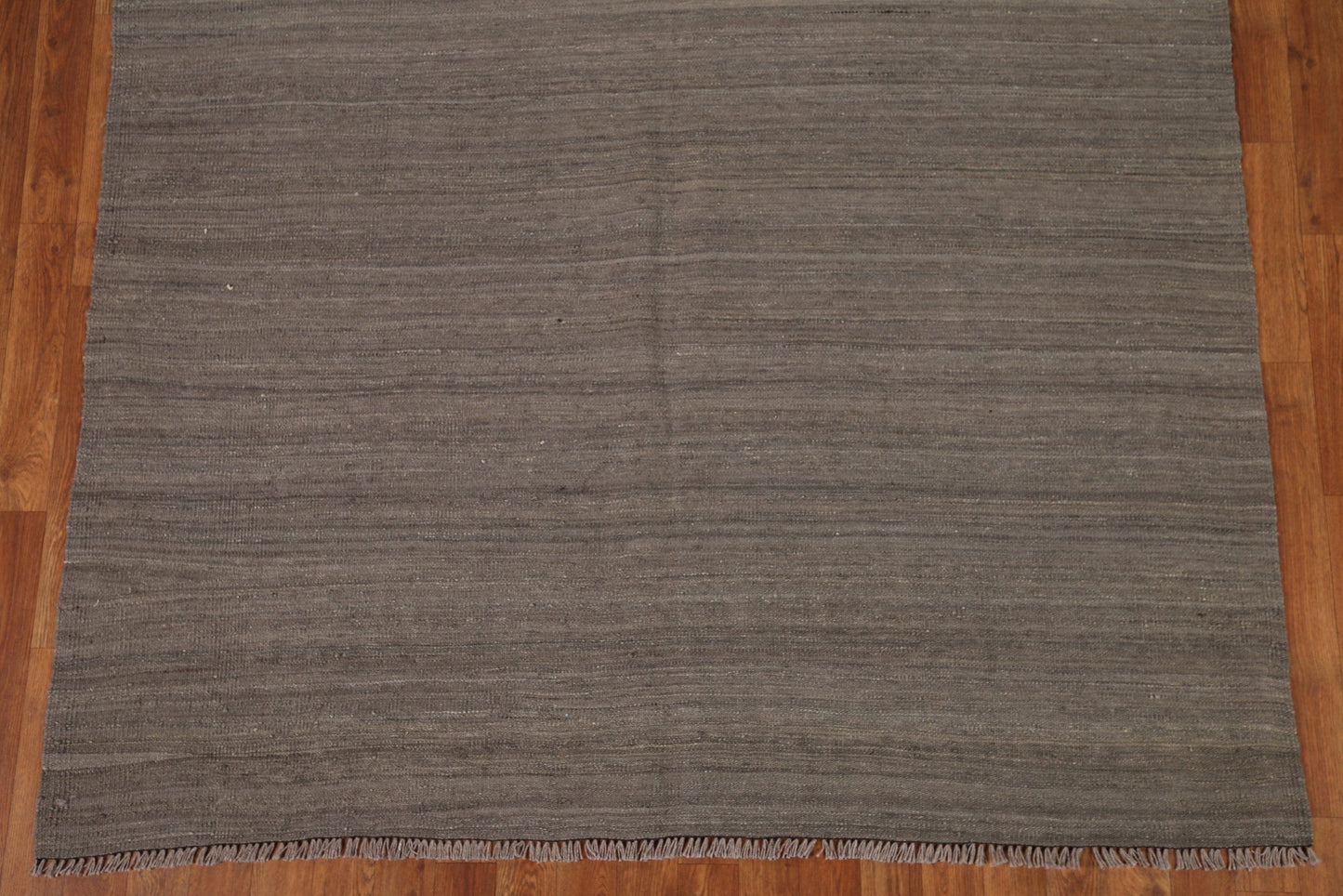 Gray Wool Kilim Modern Area Rug 6x7