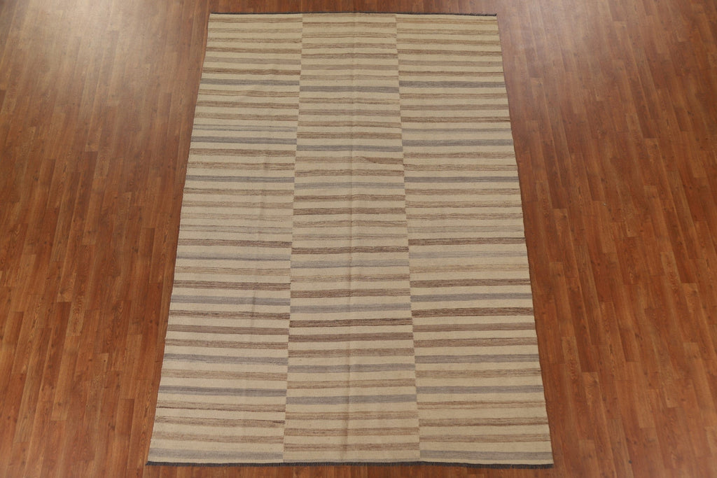 Striped Kilim Modern Area Rug 7x10