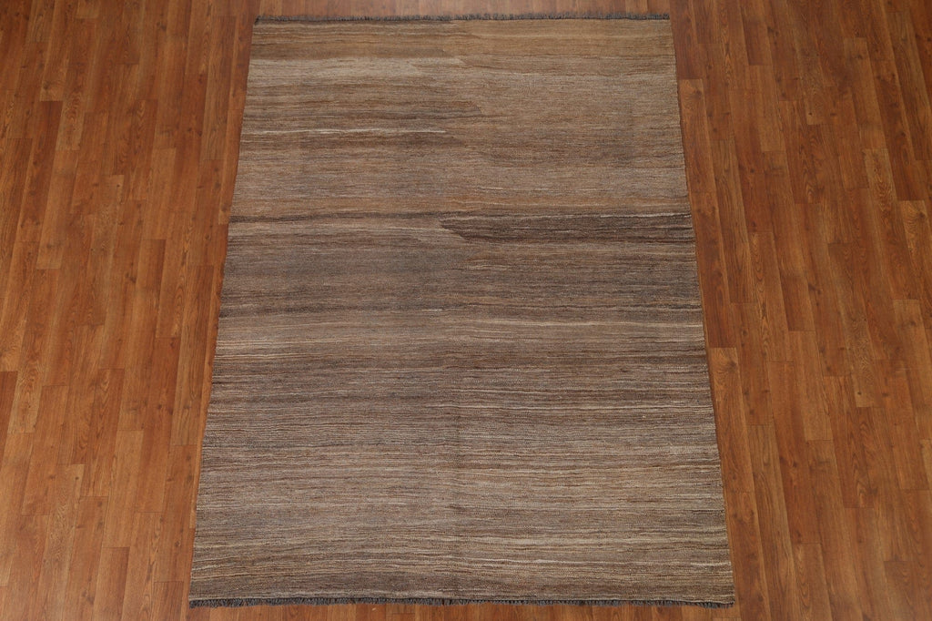 Earth Tone Kilim Modern Area Rug 5x7