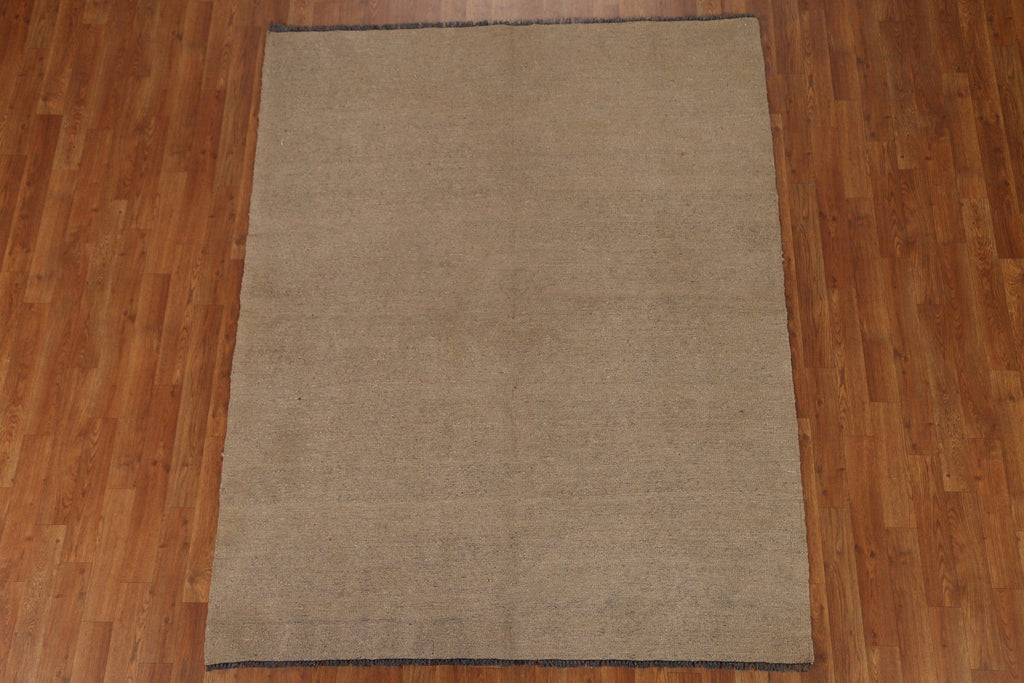 Solid Wool Kilim Oriental Area Rug 5x7