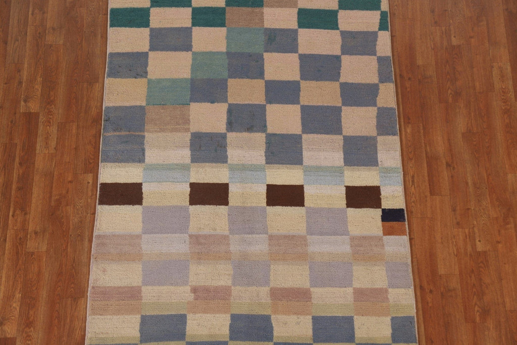 Checkered Gabbeh Kashkoli Oriental Area Rug 4x8