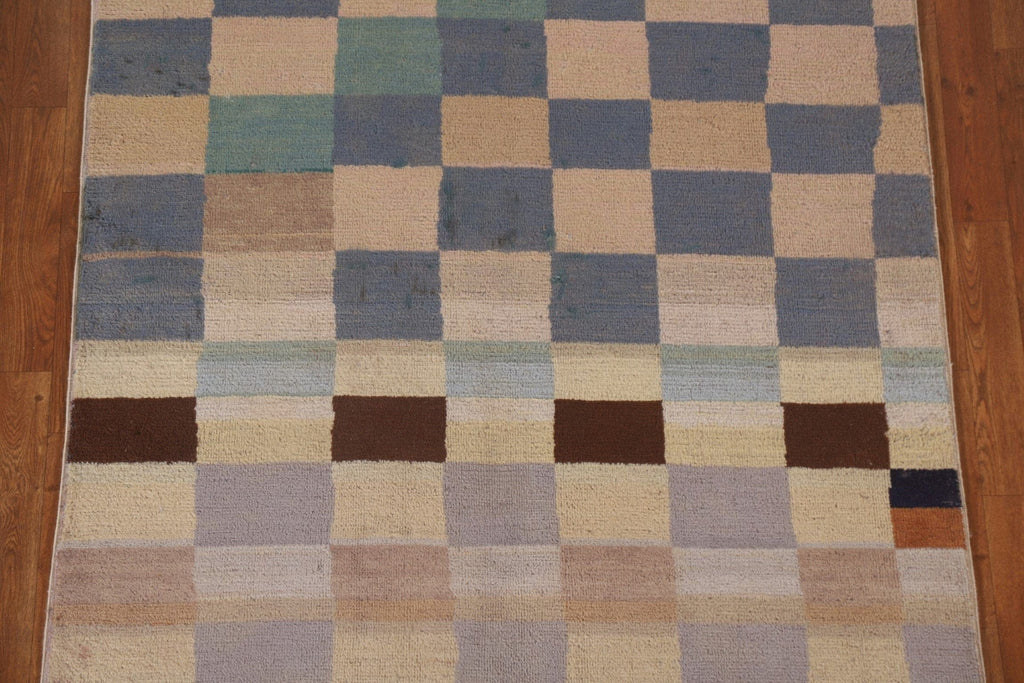 Checkered Gabbeh Kashkoli Oriental Area Rug 4x8