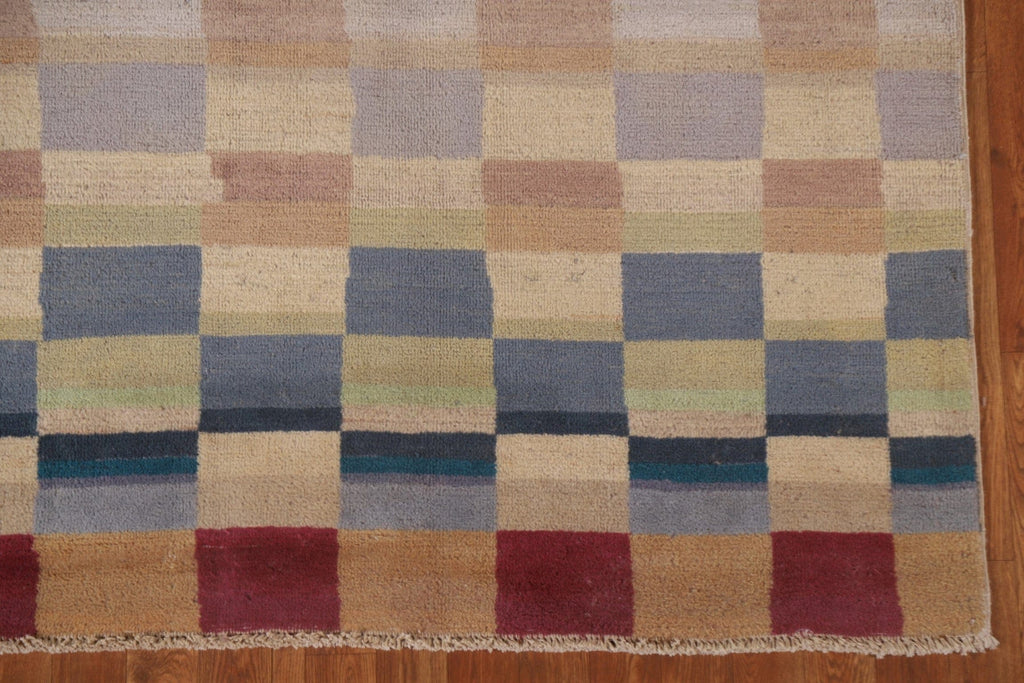 Checkered Gabbeh Kashkoli Oriental Area Rug 4x8