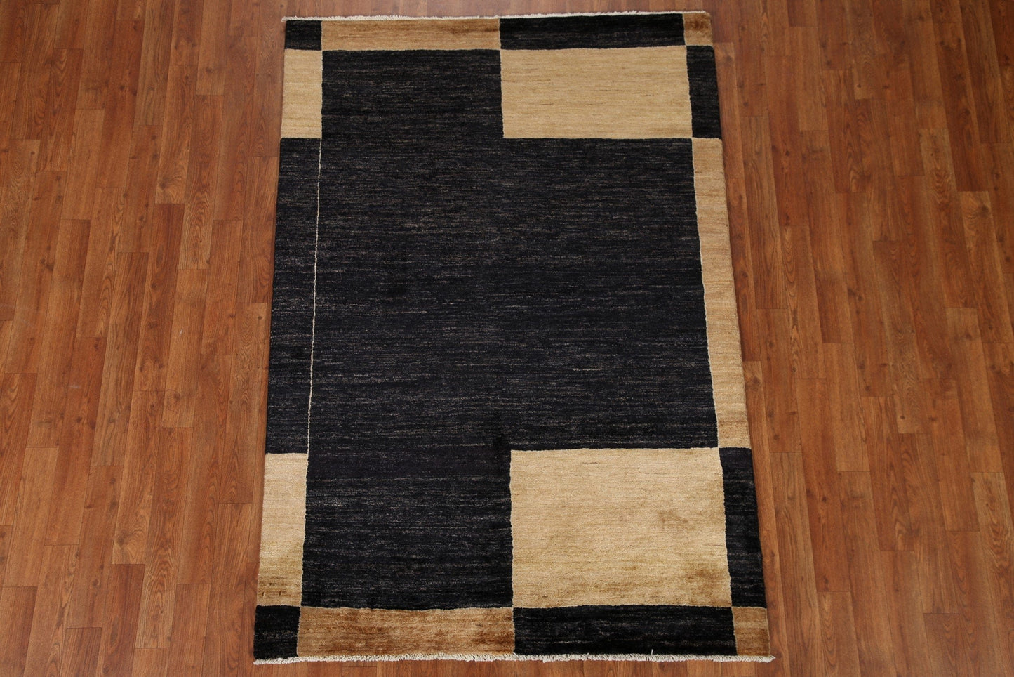 Modern Gabbeh Vegetable Dye Area Rug 4x6