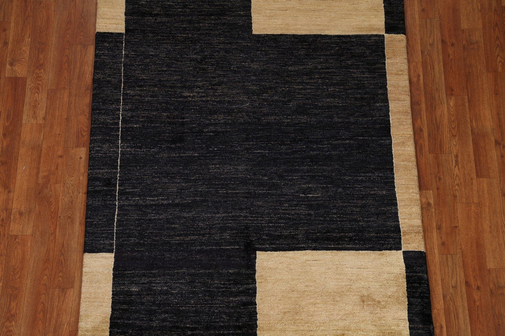 Modern Gabbeh Vegetable Dye Area Rug 4x6