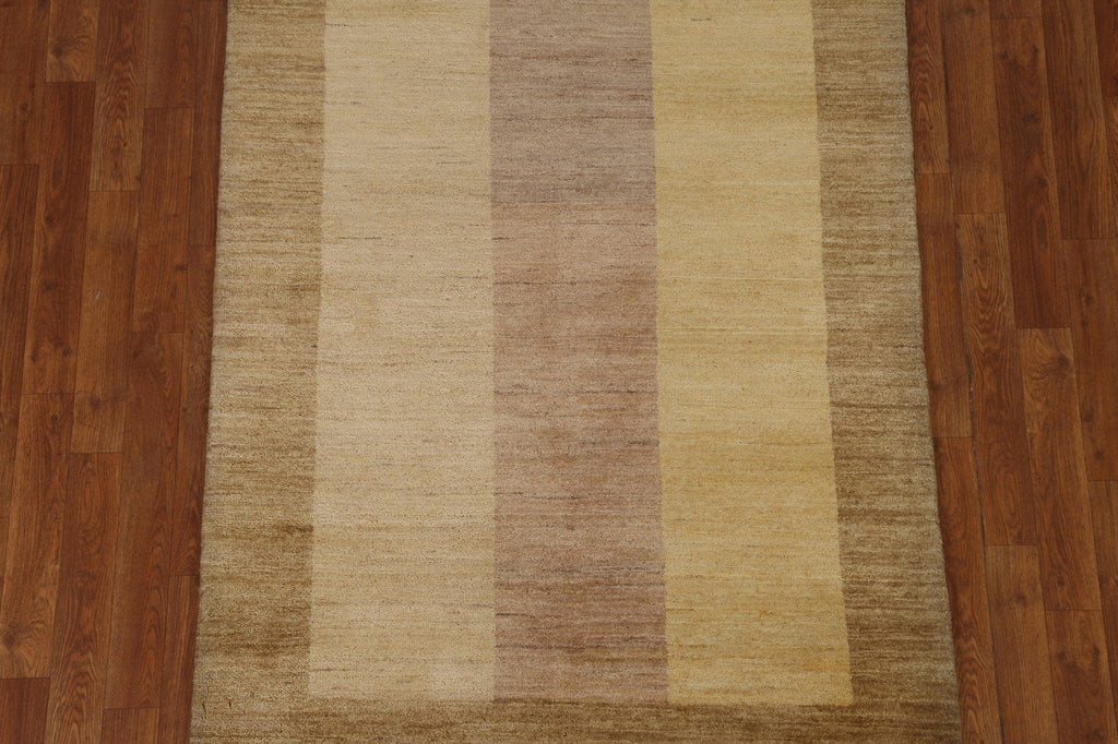 Vegetable Dye Modern Gabbeh Oriental Area Rug 4x5