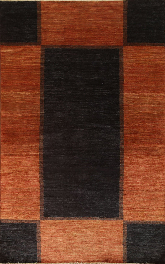 Vegetable Dye Modern Gabbeh Oriental Area Rug 6x8