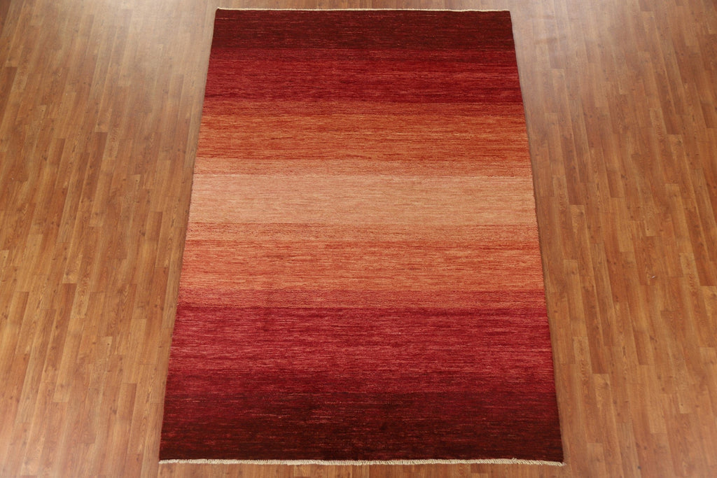 Vegetable Dye Modern Gabbeh Oriental Area Rug 7x10