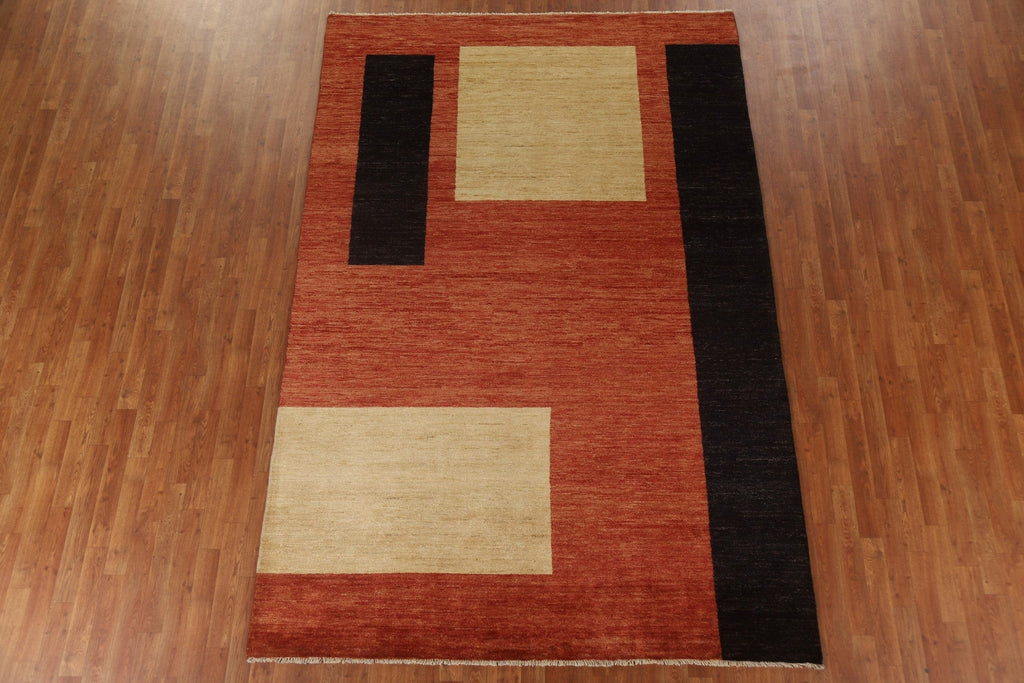 Modern Gabbeh Vegetable Dye Area Rug 7x10