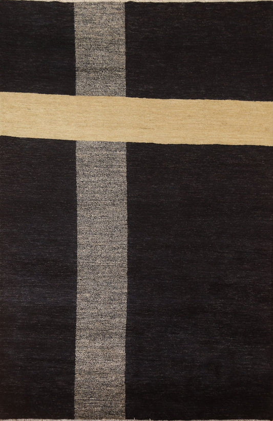 Vegetable Dye Modern Gabbeh Oriental Area Rug 6x8