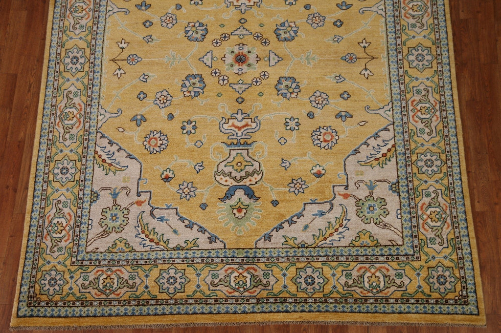 Vegetable Dye Oushak Turkish Area Rug 7x8