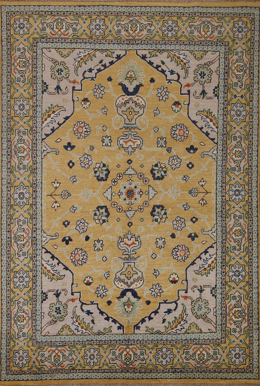 Vegetable Dye Oushak Oriental Area Rug 6x8