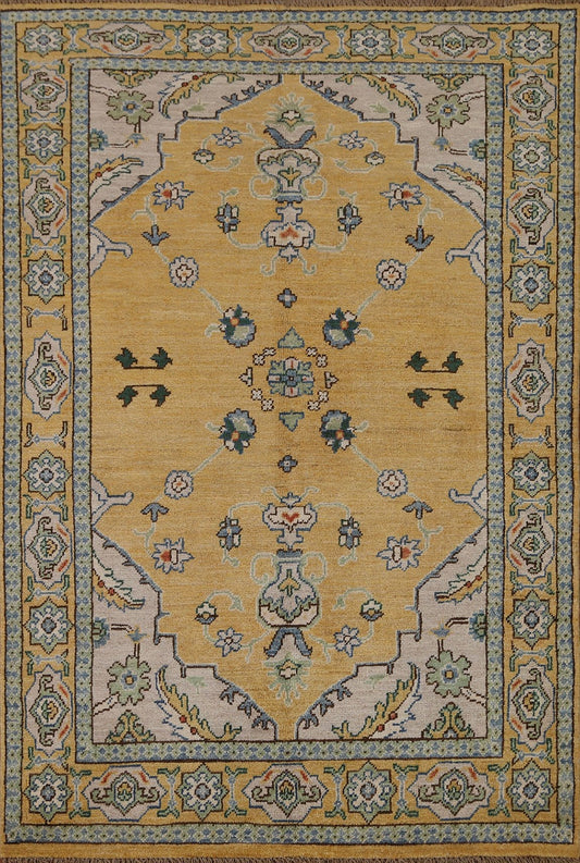 Vegetable Dye Oushak Oriental Area Rug 4x6