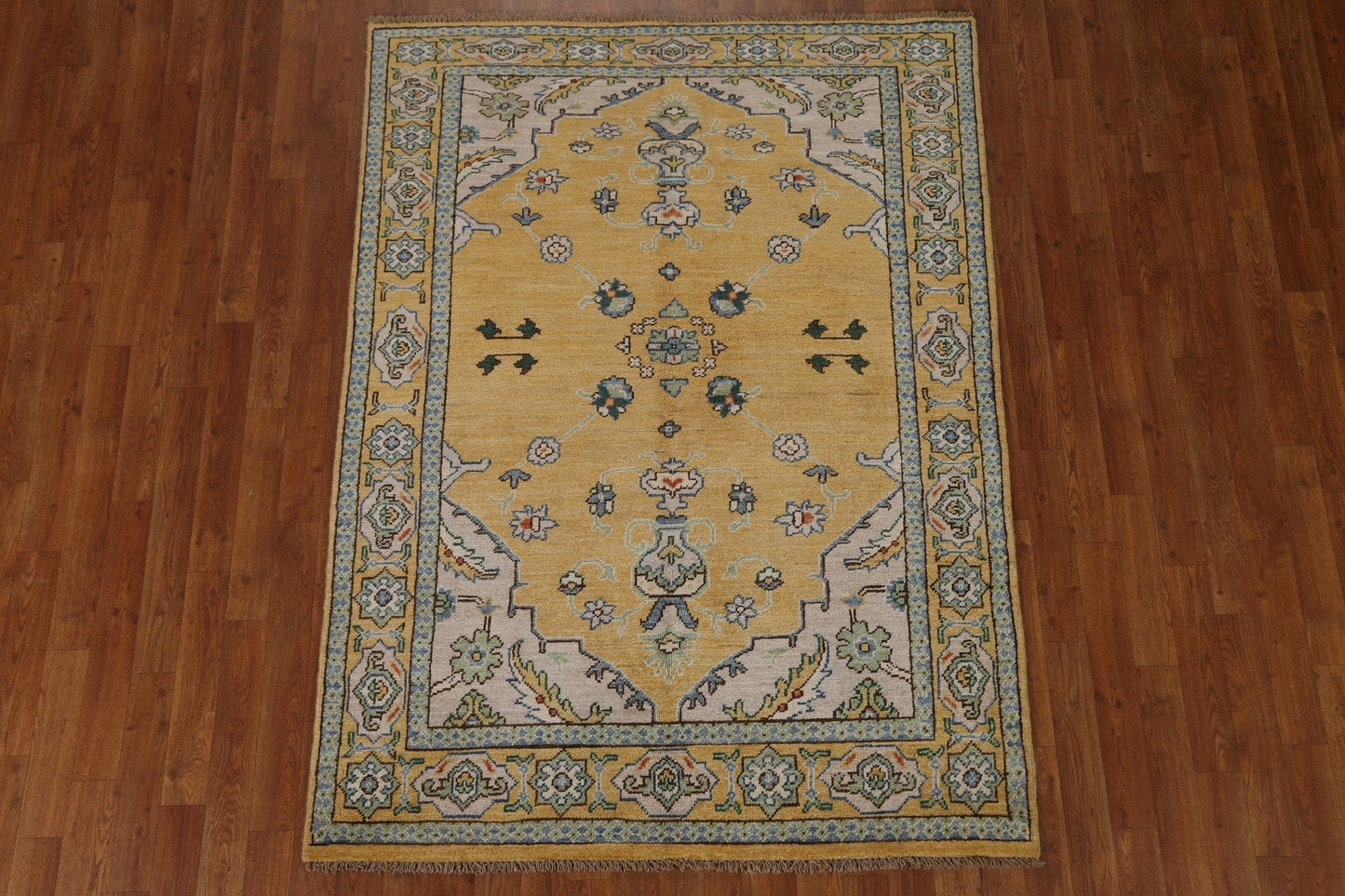 Vegetable Dye Oushak Oriental Area Rug 4x6