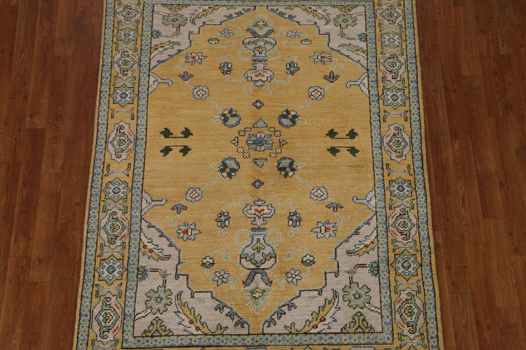 Vegetable Dye Oushak Oriental Area Rug 4x6