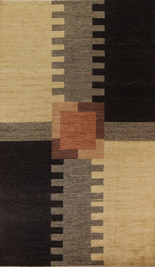 Vegetable Dye Gabbeh Modern Area Rug 7x10