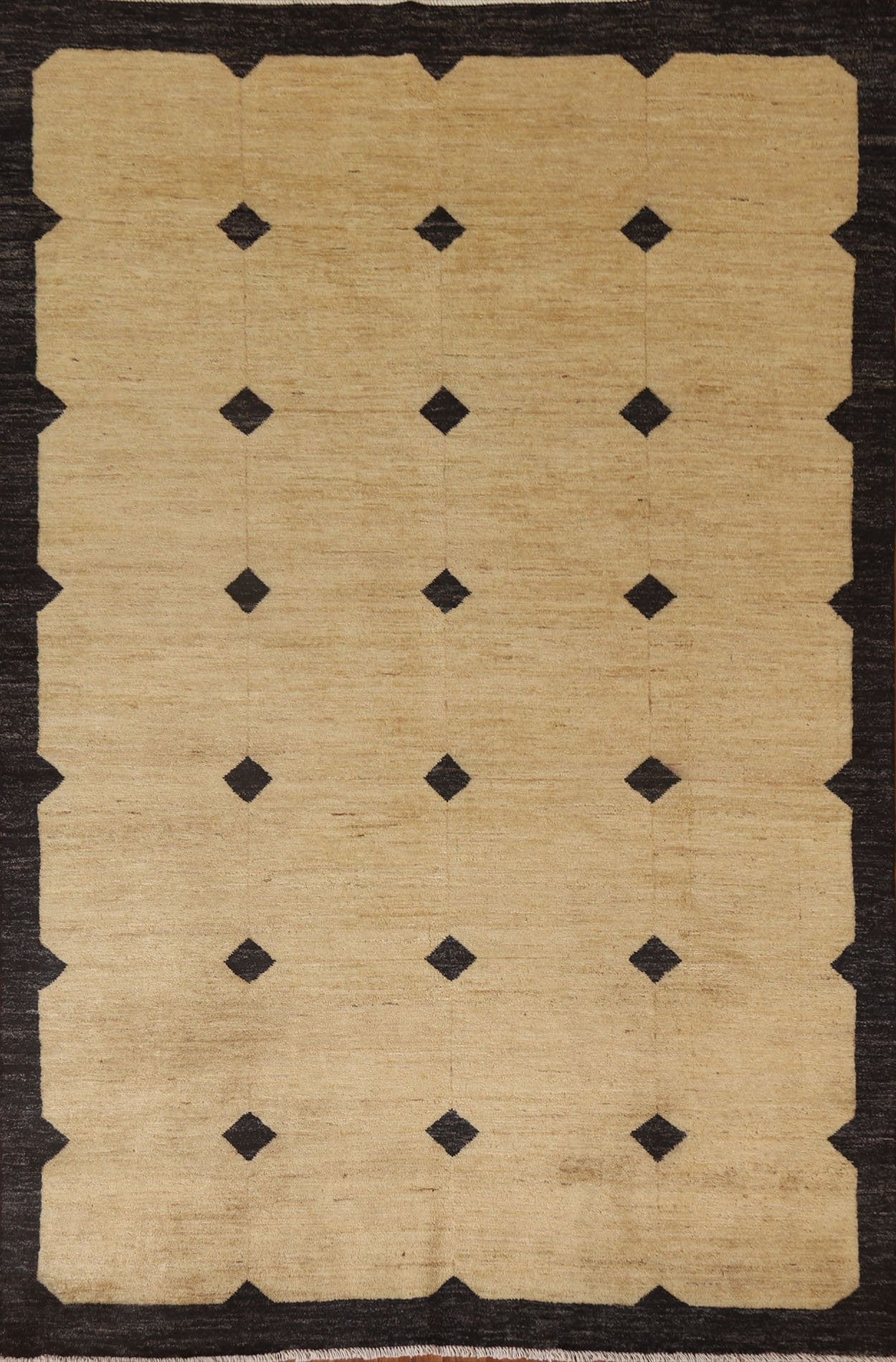 Vegetable Dye Modern Gabbeh Oriental Area Rug 6x8