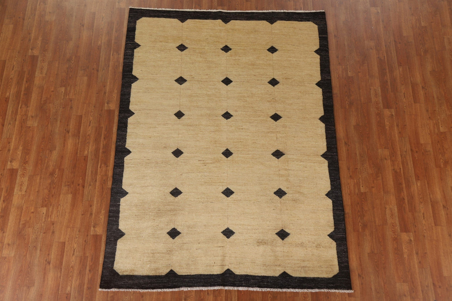 Vegetable Dye Modern Gabbeh Oriental Area Rug 6x8