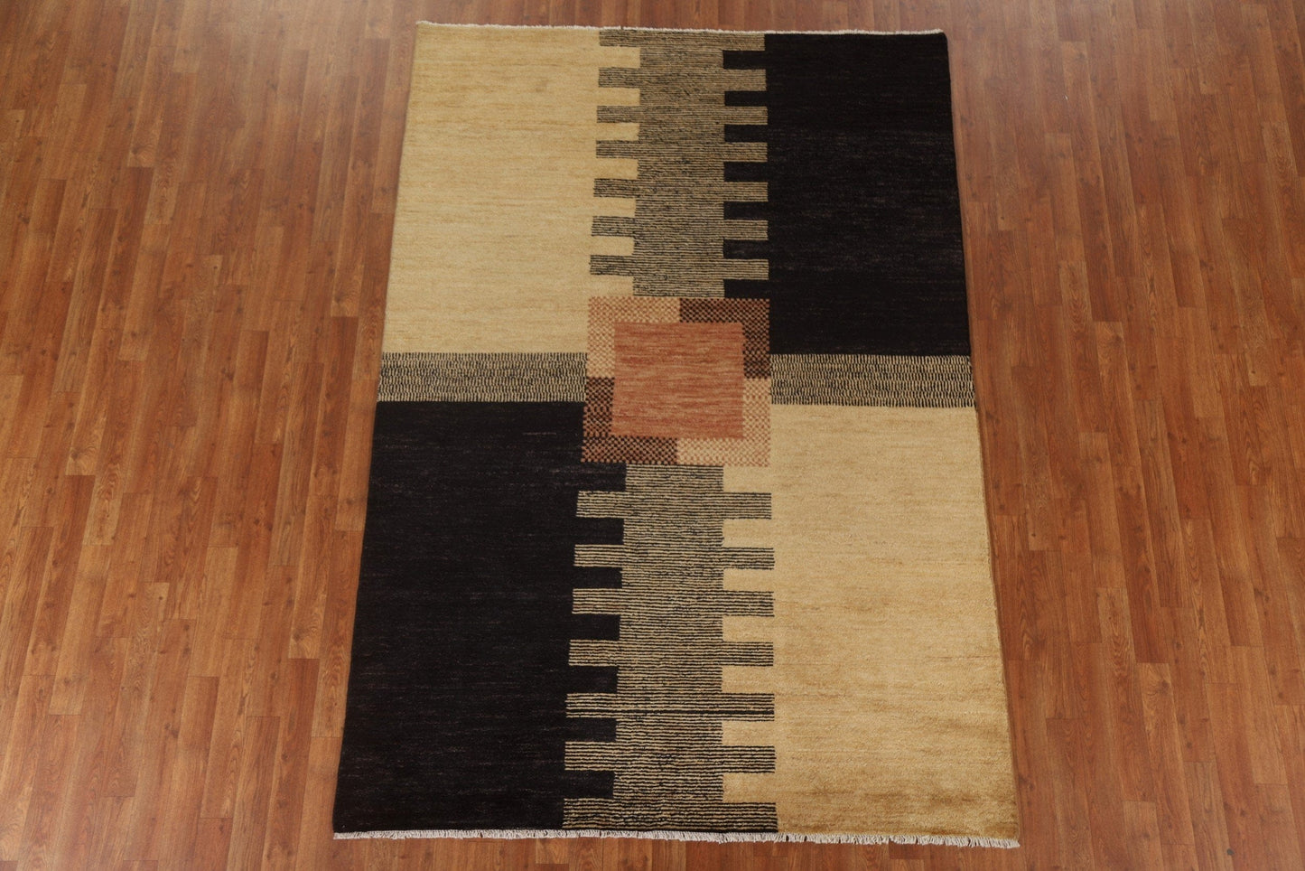 Modern Gabbeh Vegetable Dye Area Rug 6x8