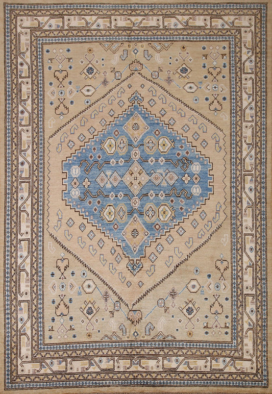 Vegetable Dye Oushak Turkish Area Rug 7x8