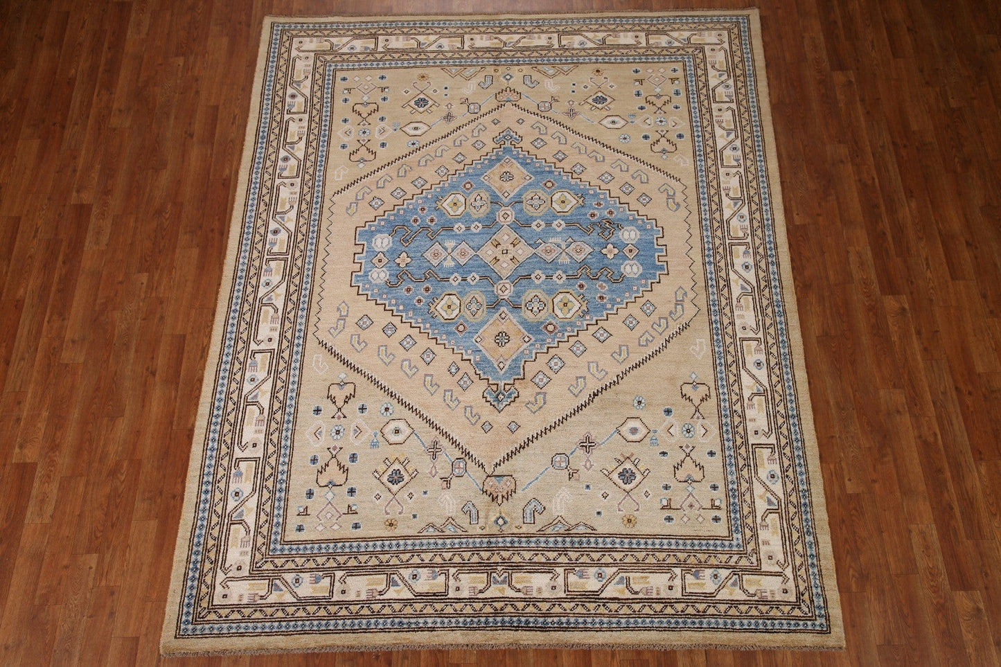 Vegetable Dye Oushak Turkish Area Rug 7x8