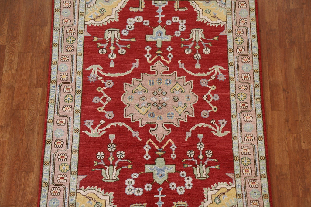 Vegetable Dye Oushak Turkish Area Rug 5x6