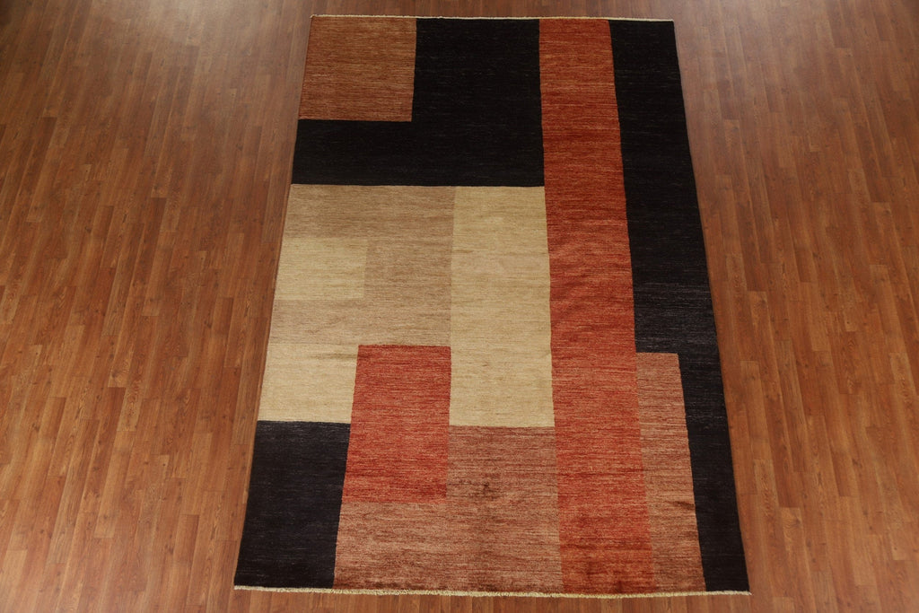 Modern Gabbeh Vegetable Dye Area Rug 7x10