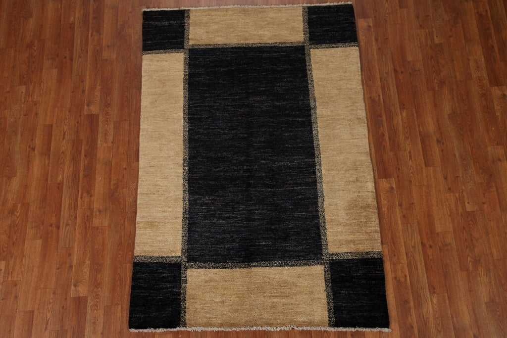 Modern Gabbeh Vegetable Dye Area Rug 4x6