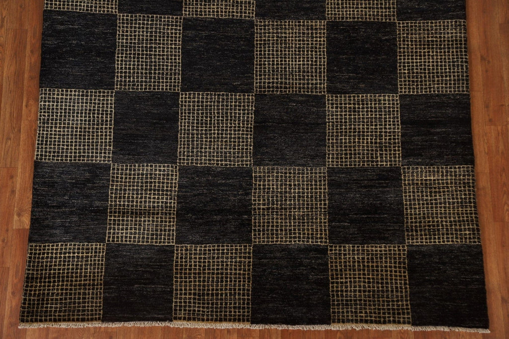 Checkered Modern Gabbeh Oriental Area Rug 6x9