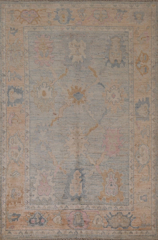 Vegetable Dye Oushak Turkish Area Rug 5x7