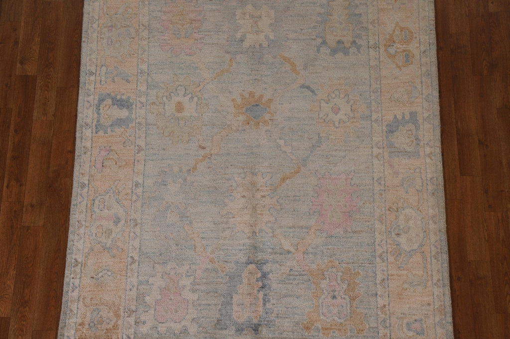 Vegetable Dye Oushak Turkish Area Rug 5x7