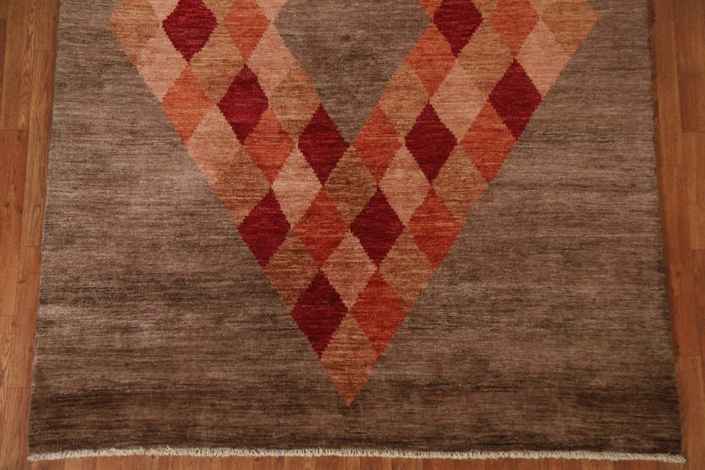 Vegetable Dye Modern Gabbeh Oriental Area Rug 6x8