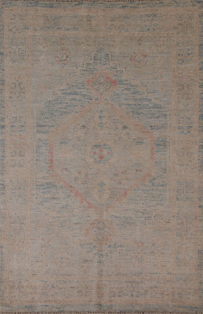 Vegetable Dye Oushak Turkish Area Rug 4x6