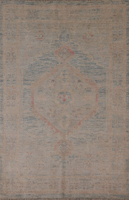 Vegetable Dye Oushak Turkish Area Rug 4x6